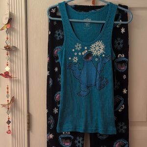 NWT Cookie Monster Jammies 🍪💙☃️🩵